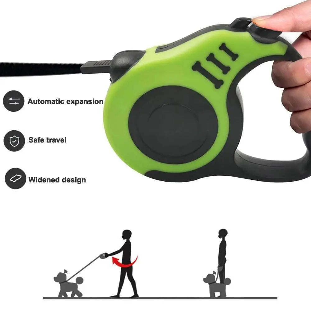 Durable Automatic Retractable No-Tangle Dog Leash