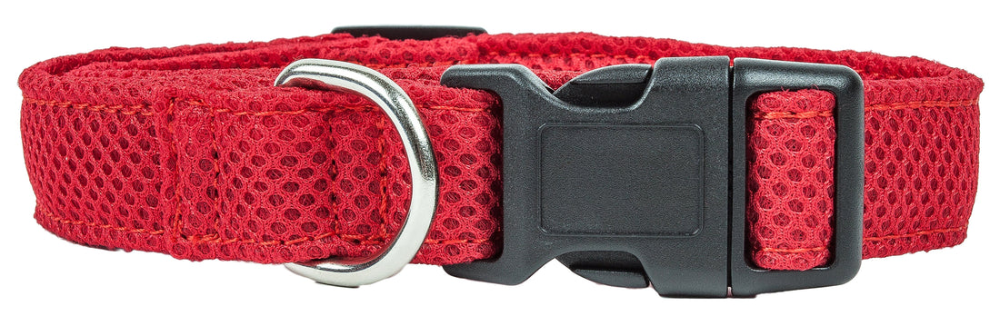 Pet Life ®  'Aero Mesh' Dual-Sided Breathable and Adjustable Thick Mesh Dog Collar