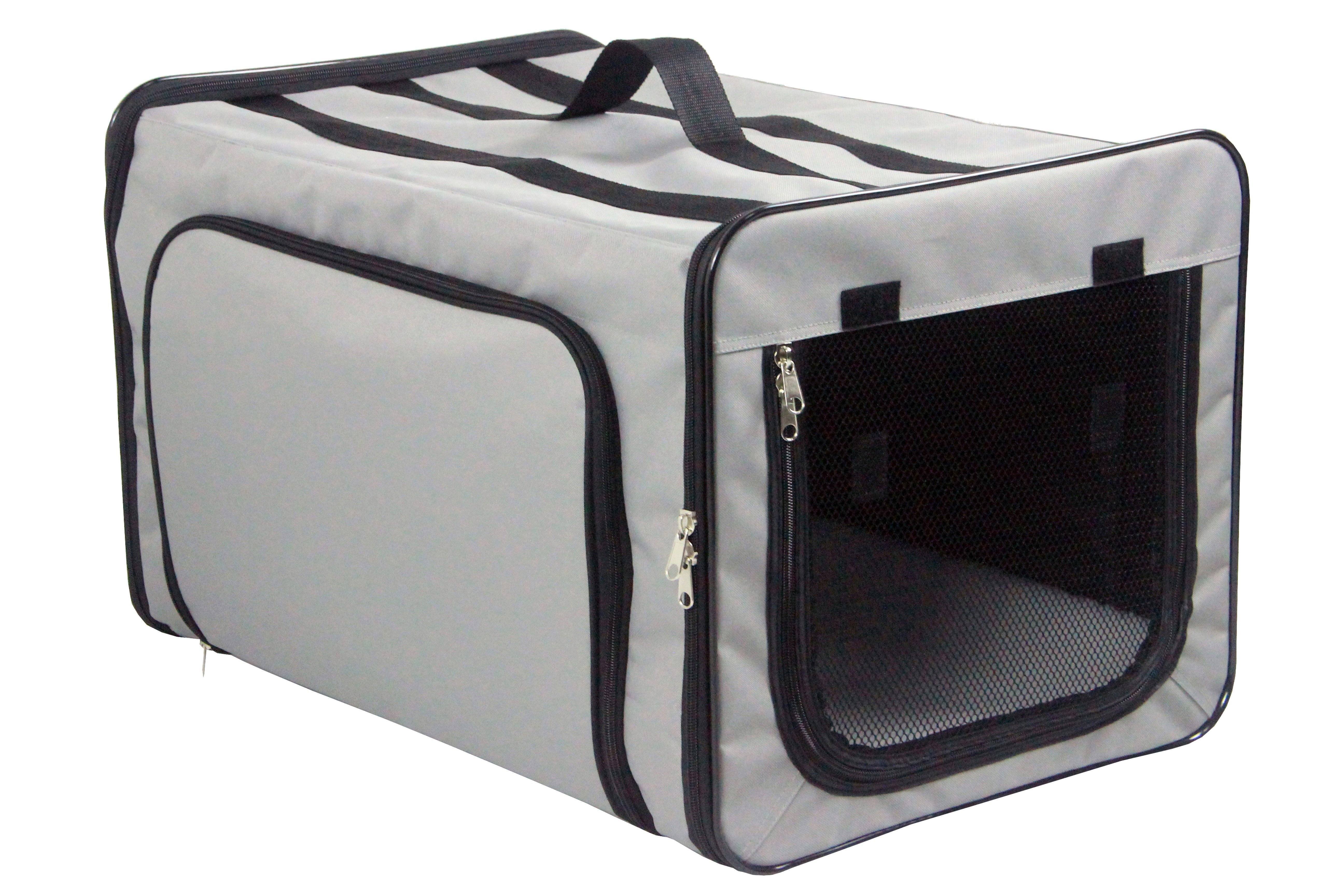 Pet Life ® Capacious Expandable Folding Dog Crate & Carrier